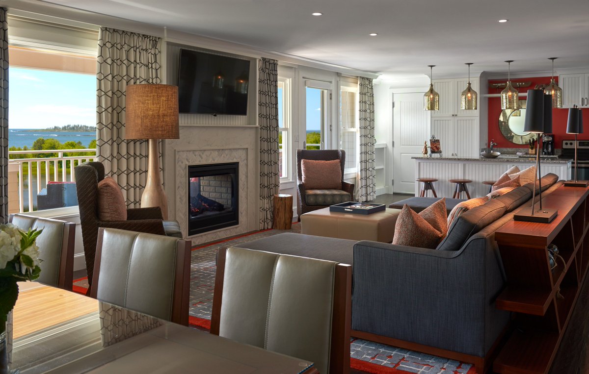 When the temps drop, cozy up next to the fire in our Cove and Beach suites! #fireplace #oceanviews #oceanfronthotel #beachdestination #holidaydestination #romaticgetaway #PortlandME