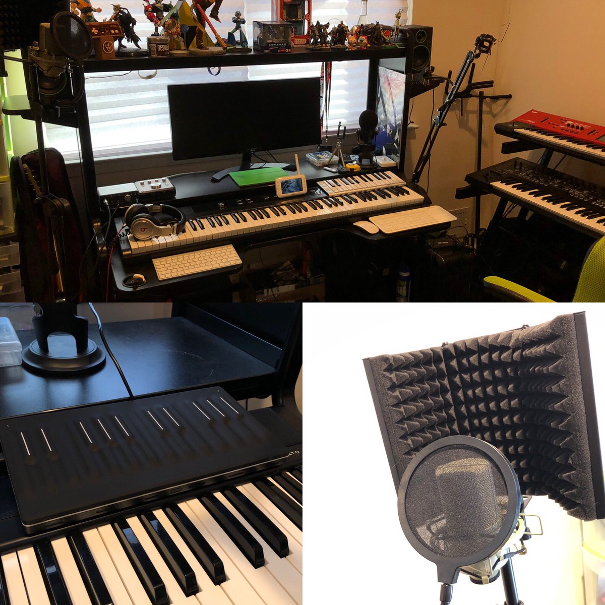 TheNeonArcadia's tweet photo. I updated the office with some new equipment. And yes, that’s a baby monitor haha. We’d love to see your setups as well.
#studiolife #synthfam #Korg #Roland #Roli #Apple #Logic #Widescreenmonitor #MXL #Williams #iTrackSolo #XkeyAir25 #NewMusic #Showusyoursetup https://t.co/QD15TJZfoZ