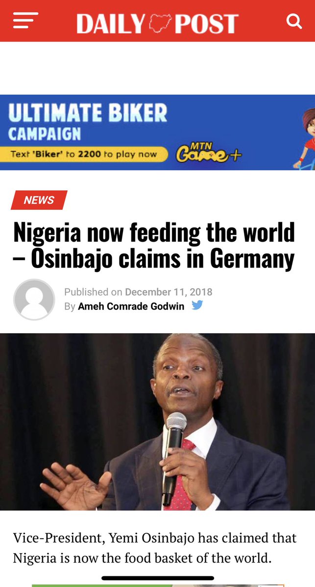 RETWEET if you know <a href="/ProfOsinbajo/">Prof. Yemi Osinbajo</a> is lying. Nigeria that is officially the world head for extreme poverty!

GO Adeboye, if you value the integrity of the Redeemed Christian Church of God, better strip this man of his pastorship before he damages the reputation of RCCG #RenosDarts