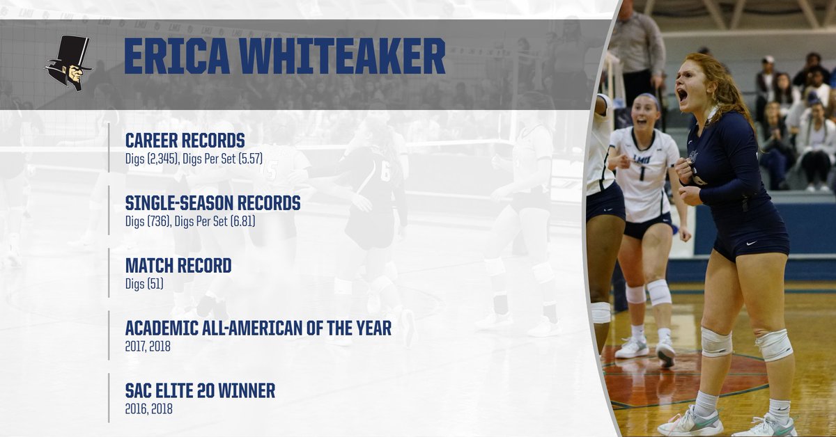 LMURailsplitter's tweet photo. As the only two-time Academic All-American of the Year in SAC history, @erica_whiteaker has left her mark on the #LMUWVB program forever, both as a player and person https://t.co/vOFqoCwq7w https://t.co/UVbvfZknx4