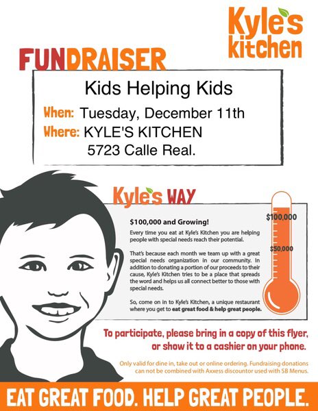 Join us all day today at Kyle’s kitchen  in Calle Real!