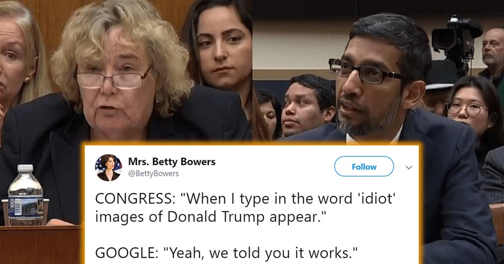 aSciEnthusiast's tweet photo. Google had to explain to Congress why Trump’s face appears when you search ‘Idiot’ https://t.co/8IfchhwxPd https://t.co/Nhst2hILtZ