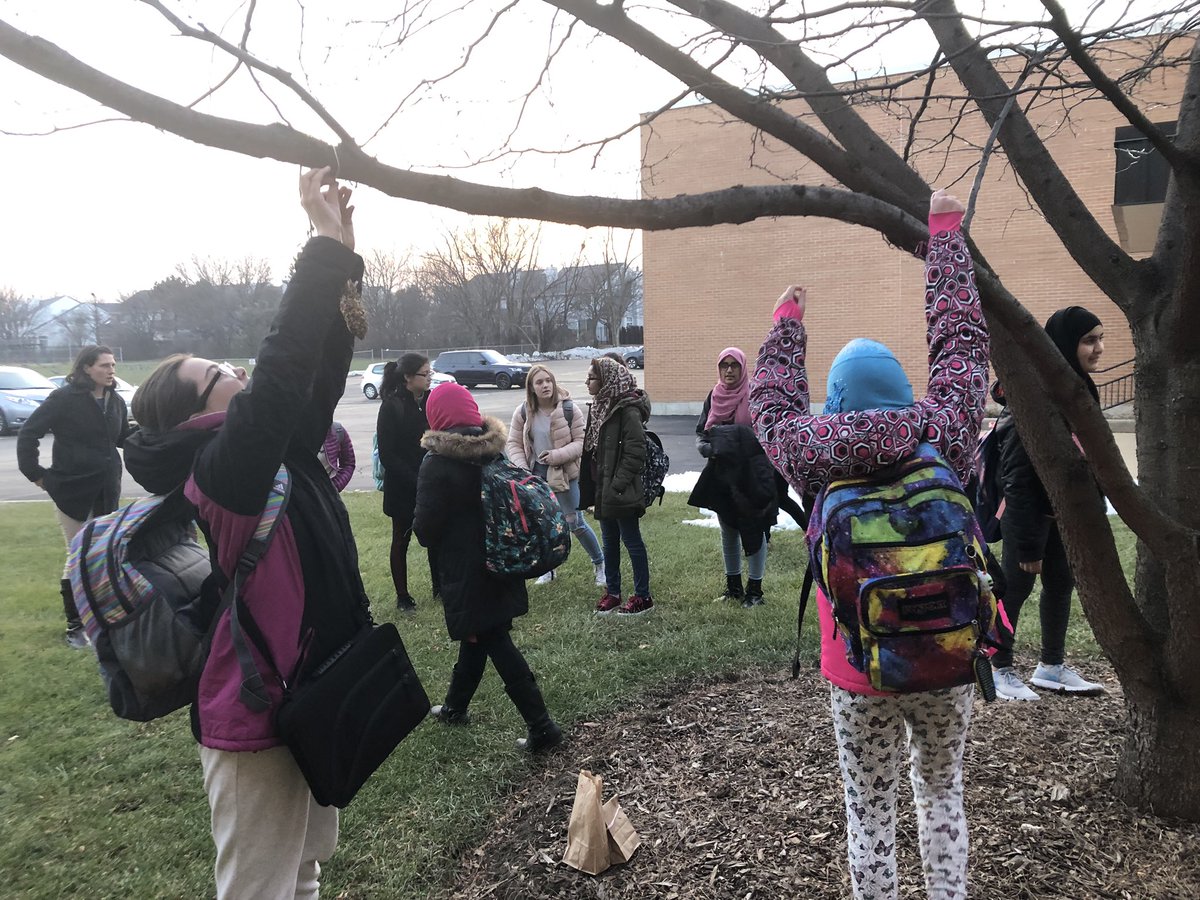 SAVE club making bird feeders and hanging around the schoolyard! #D45learn4life #D45Jackson