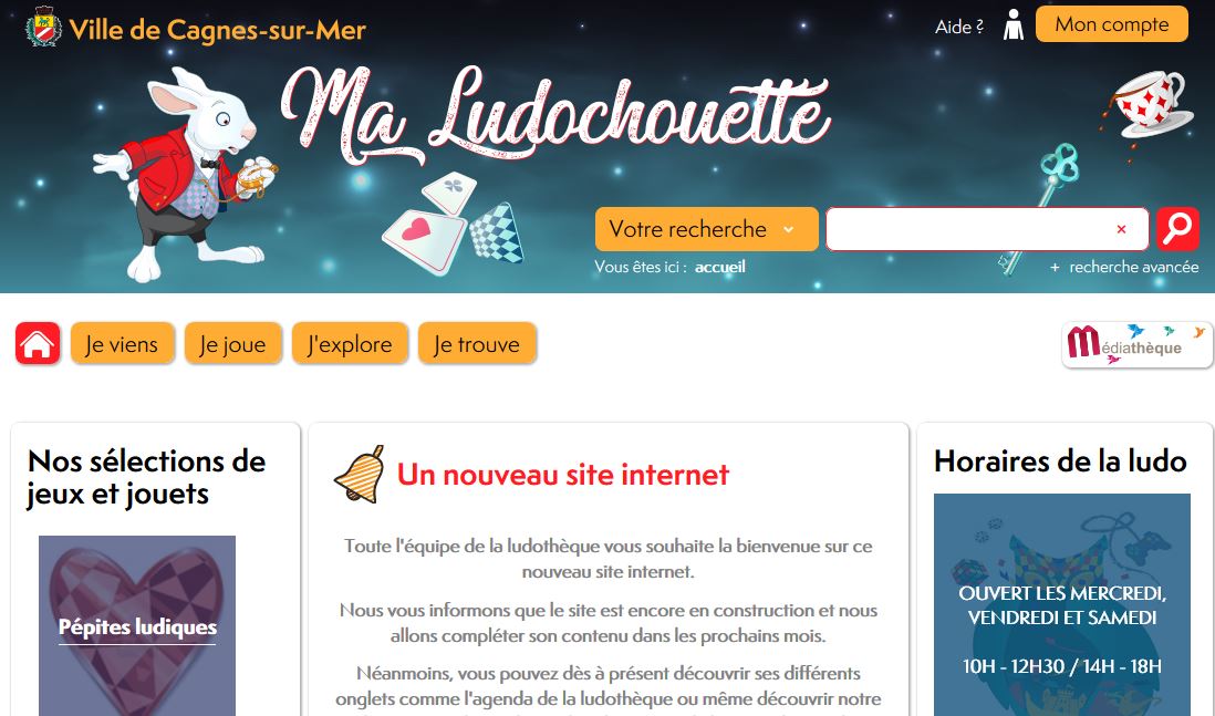 LudoCagnes's tweet photo. #Nouveauté site web de la #ludothèque trouvez vos #jeux!!! https://t.co/GsdN4JY1Or https://t.co/TmIKi3bPIv