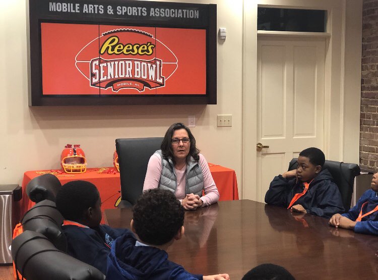 “Gentlemen’s Academy” Field Trip The Reese’s Senior Bowl Executive Office #Partnersineducation @GrantPrincipal <a href="/EaglesGrant/">Ella Grant Eagles</a>