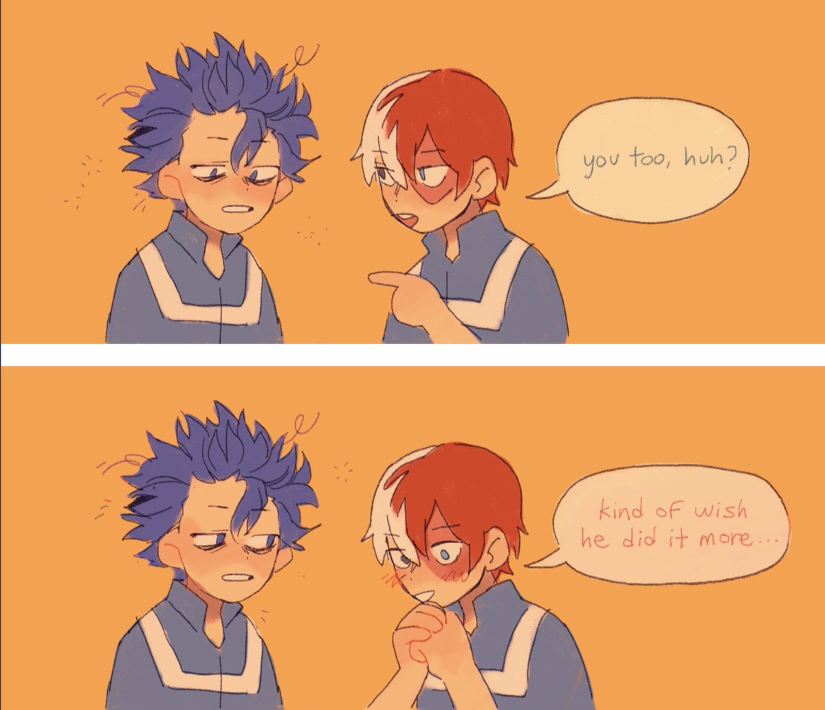 support group for shinsou and todoroki: absolutely wrecked by friendship/deku hugs #bnha 