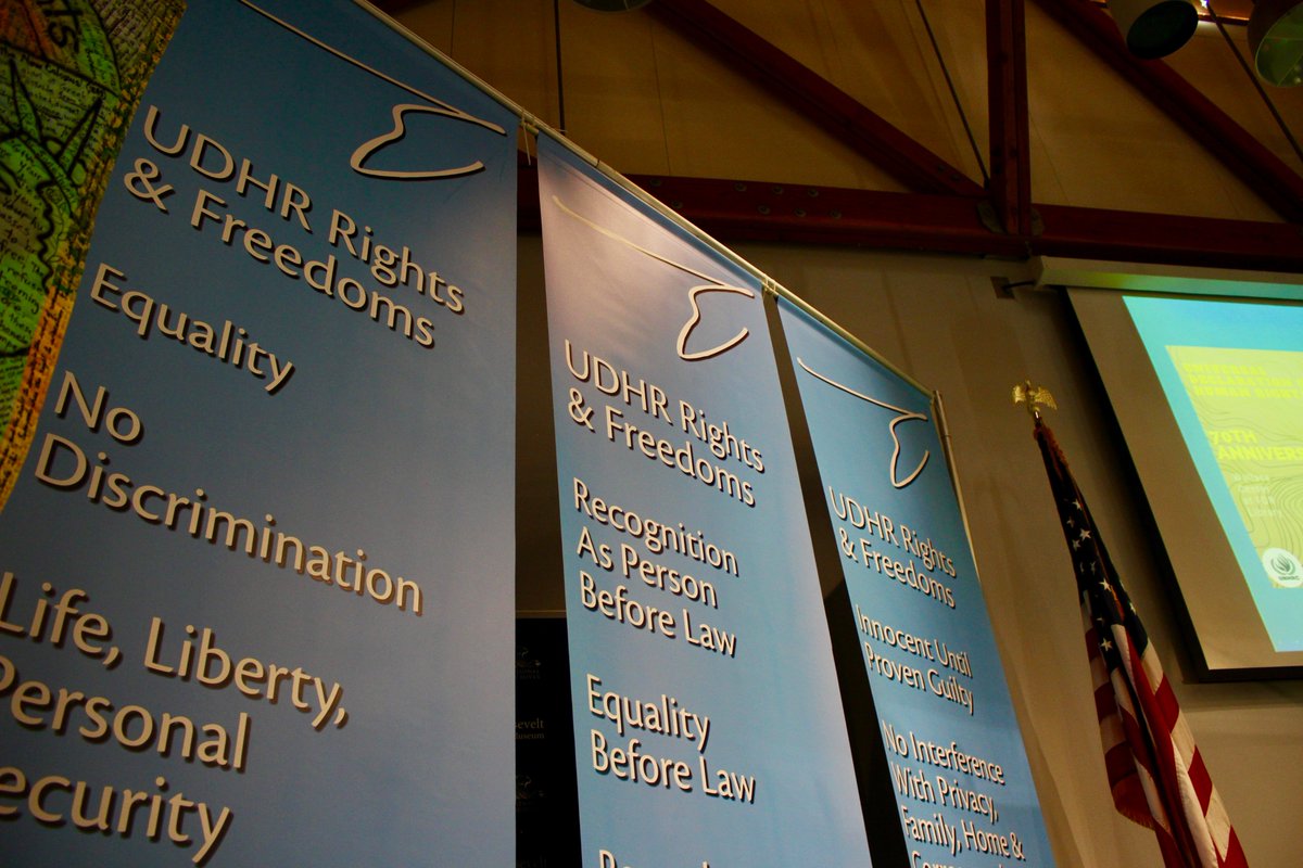 ervalkill's tweet photo. The celebration of the 70th anniversary of the Universal Declaration of Human Rights took place in Hyde Park this past Friday, December 7th. Residents and local public figures of Hyde Park gathered to discuss the document's profound and lasting influence. https://t.co/RVwQ72Suc8