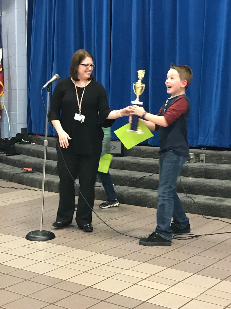 AultElem's tweet photo. Our spelling bee was a success!  Our winner, Josh Keene, can’t wait to participate in the district Spelling Bee.  Congratulations to all of our spellers! #TeamAult #CFISDSpirit https://t.co/eMH3rDhp81