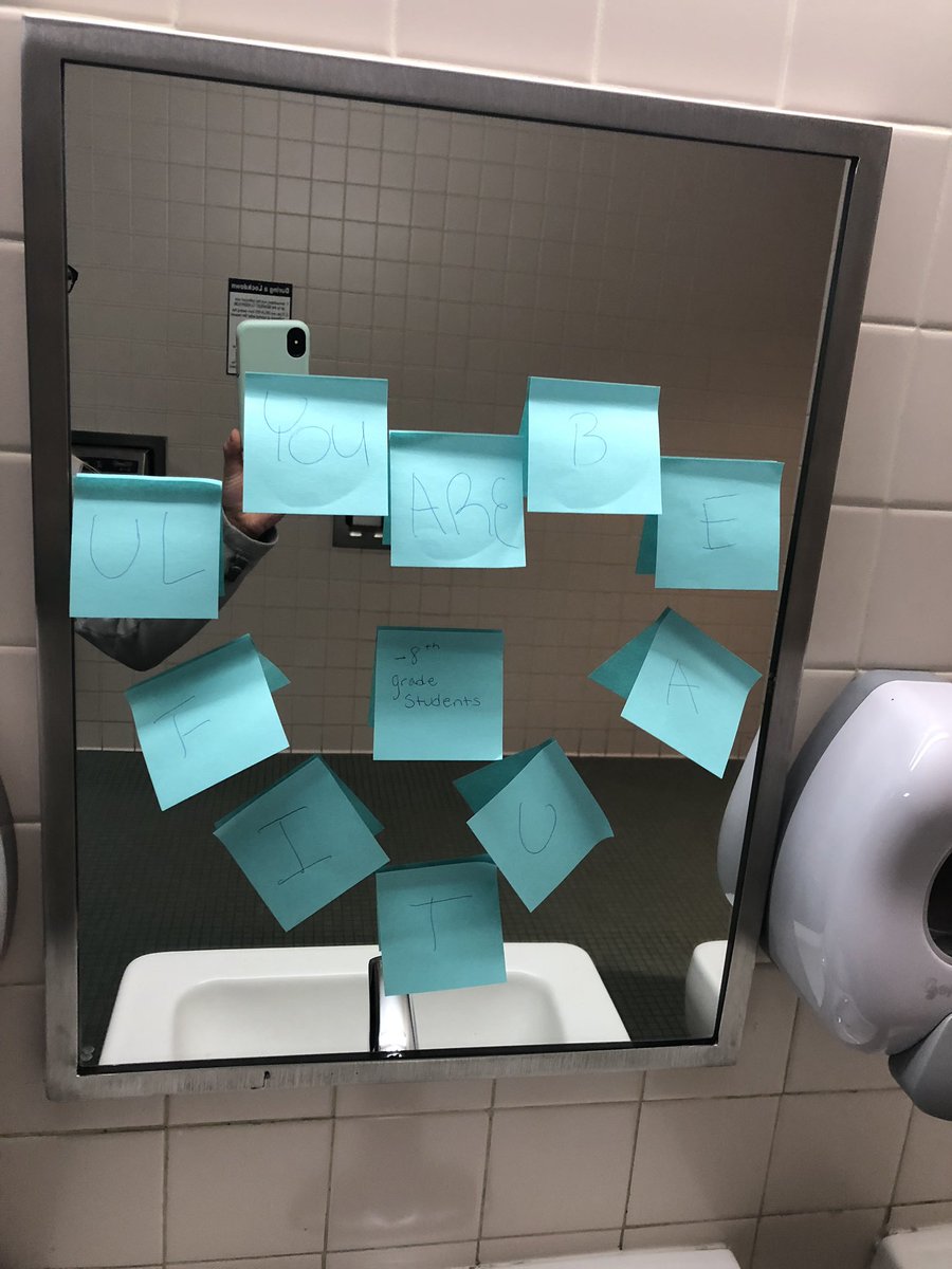 When you start #thecomplimentsproject, and some students decide to bring it outside the classroom 😍 #weloveyou #youarebeautiful #healthclass #bestjobever