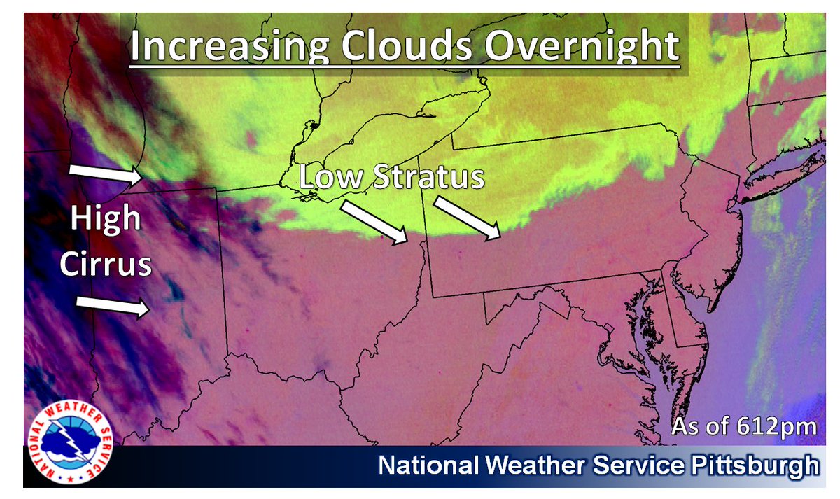 NWSPittsburgh's tweet image. &quot;Here comes the clouds (doo doo doo doo),  Here comes the clouds, and I say it&apos;s not alright.&quot; #CloudyNight #TuesdayTunes