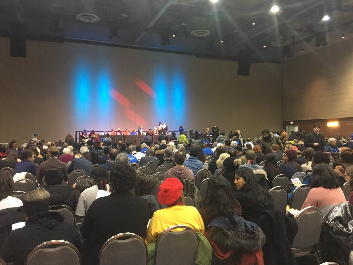 ONENorthside's tweet photo. We’re getting started here at the #CHIHousing Mayoral Candidates Forum. The room is filling up! 1300 people have registered for today’s forum. #VoteHousing #ReimagineChicago https://t.co/7cfDzEV9OA