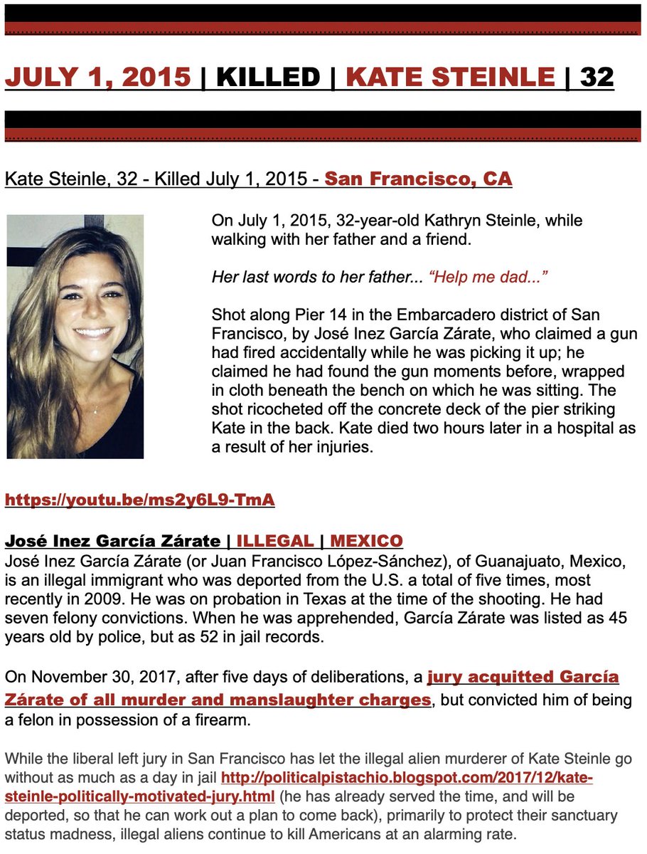 Elle_Vien's tweet photo. @usminority @SenSchumer And these families?
#KateSteinle
#TessaTranchant
#MollieTibbetts
#SaraRoot https://t.co/cwIEVLIo0R