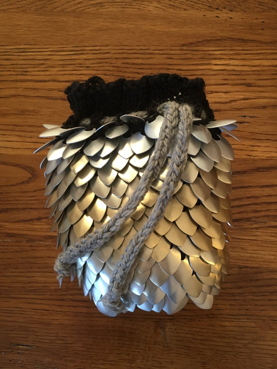 I've recently started knitting with dragon scales. :)