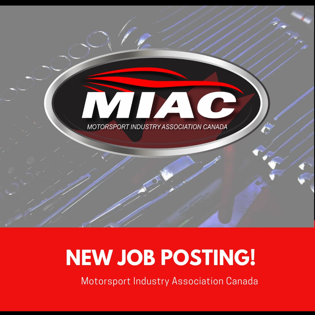 MotorsportCan's tweet photo. New Job posting on the MIAC website:
Business Development Manager
Department: Automotive Centre of Excellence (ACE) https://t.co/7qDZTmeZMF https://t.co/8cYY2Oem1e