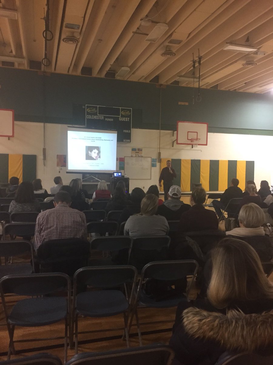 CMS parents hear from John Halligan about adolescent mental health,bullying, and supporting students. Powerful.