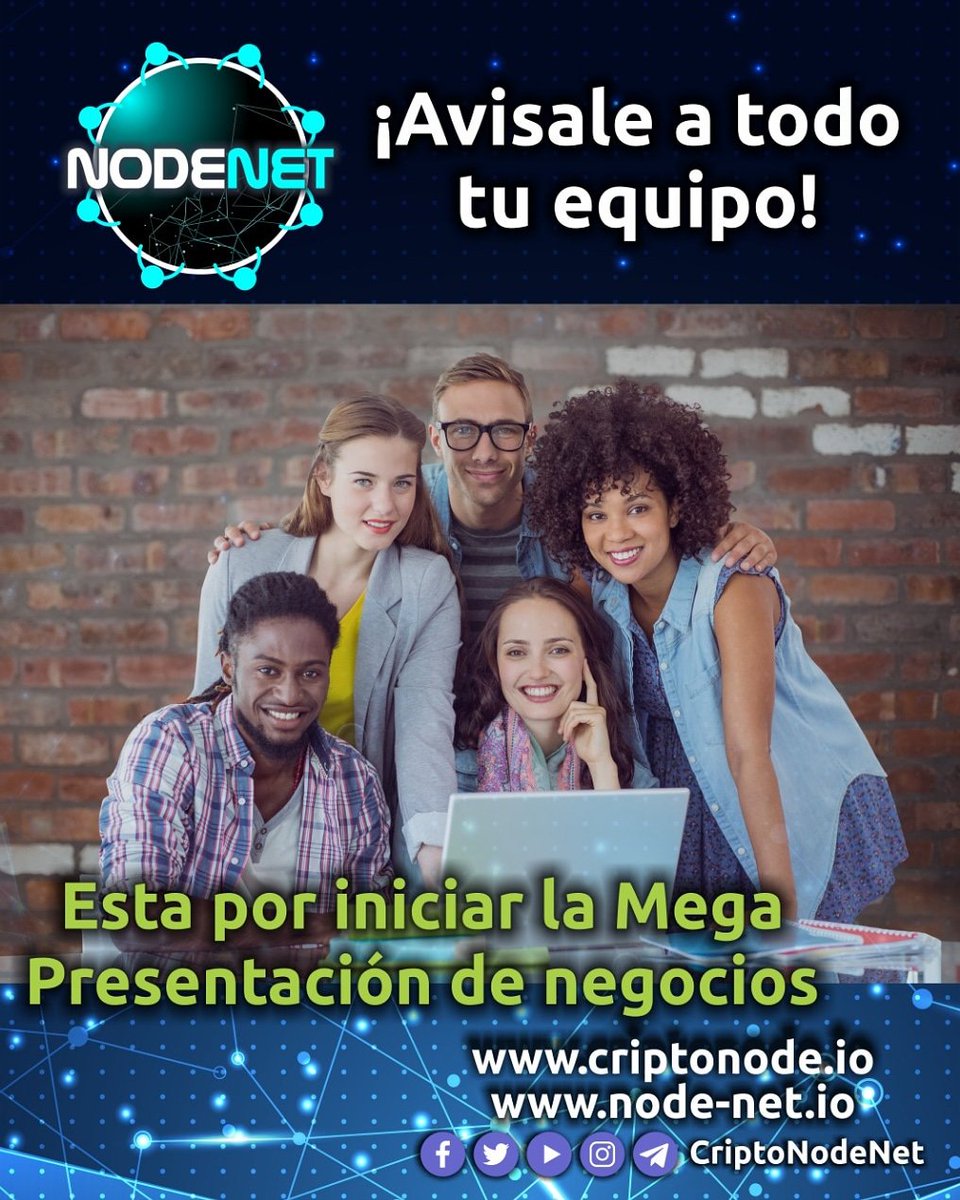 CriptoNodeNet's tweet photo. Martes 11 de Dic - 8PM CO
Link para ingresar: https://t.co/sA2kIMN0TM
#Node #NodeNet #Emprendimiento #Liderazgo #Blockchain #Bitcoin #Equipo #Team #Networker #Marketing #Inversion #Criptomoneda #WeGorForMore #VamosPorMas #YoMeEducoConNode #YoUsoNode #YoSoyNode #YoSoyNodeNet https://t.co/11RQ5Ld9Ys