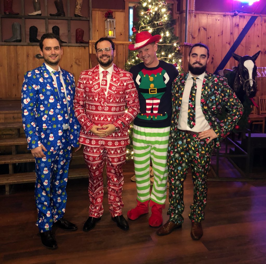 At the BMO Ottawa Holiday Party and I run into these handsome lads from Place D’Orleans and Prescott. You guys didn’t send me the memo <a href="/ManoliDestounis/">Manoli Destounis</a>!! #ProudToWorkAtBMO