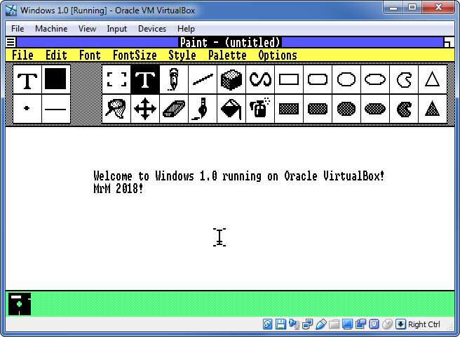 ebacomputing's tweet image. I bet you've never seen this before - Windows *1.0* running on Oracle VirtualBox. It took a while, but boy, was it worth it!!