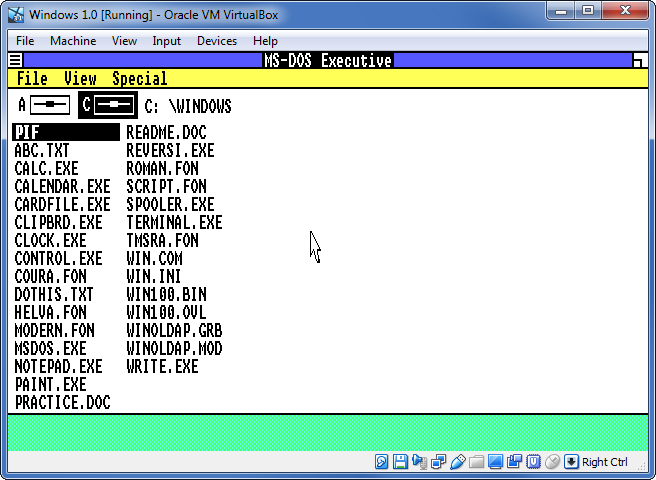 ebacomputing's tweet image. I bet you've never seen this before - Windows *1.0* running on Oracle VirtualBox. It took a while, but boy, was it worth it!!