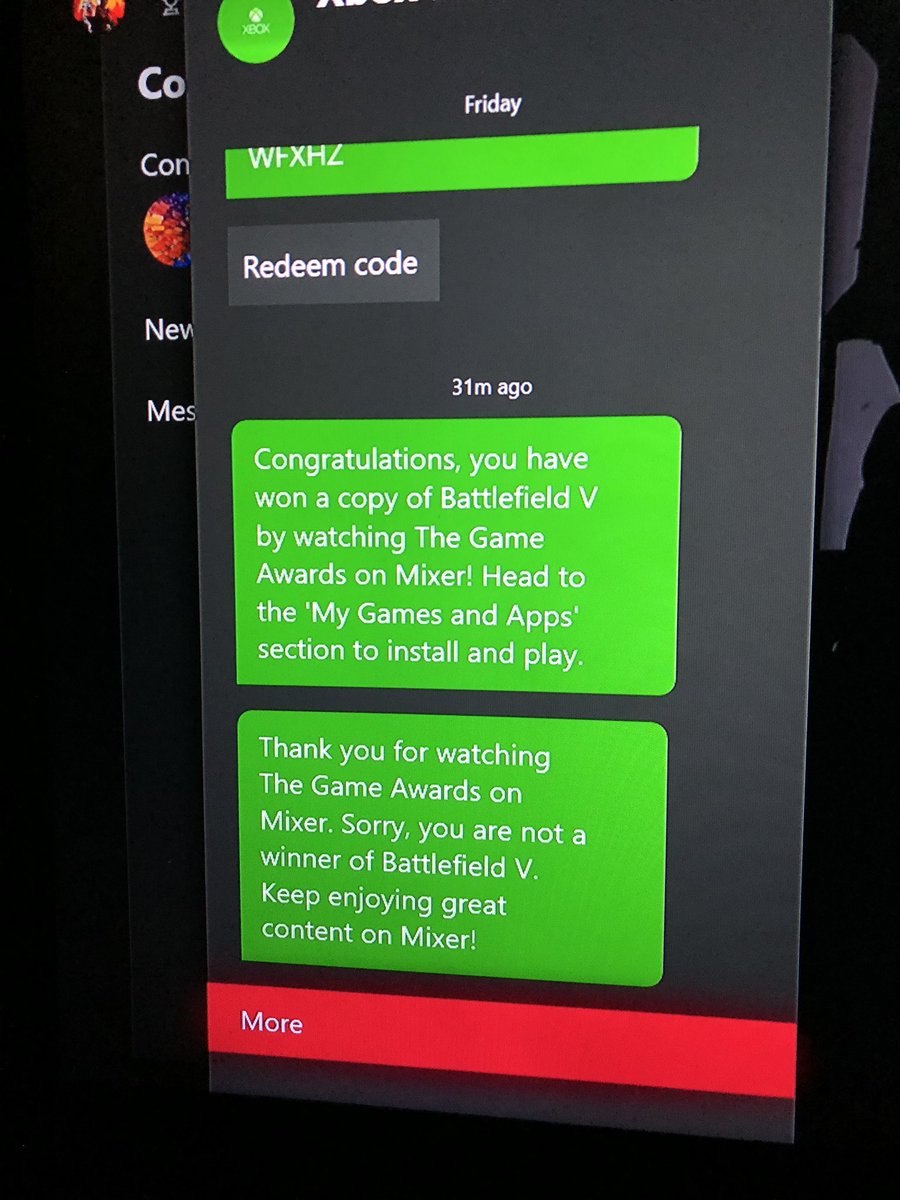 keilan_scott's tweet photo. @MallouhMo @CRIMS0NGUARDX @Battlefield @WatchMixer @thegameawards @Xbox @XboxCanada Well I seemed to get both😂 https://t.co/DTj24aIdtv