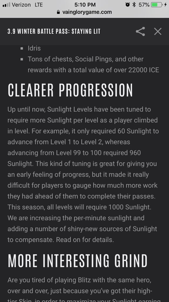 cryptarchtower's tweet image. #vainglory #Vainglory5v5 how are these fair? Removing the skin system which people thought was awesome. Making levels of sunlight harder to reach across the board. And locking 30+ levels behind the battle pass just feels like a money grab