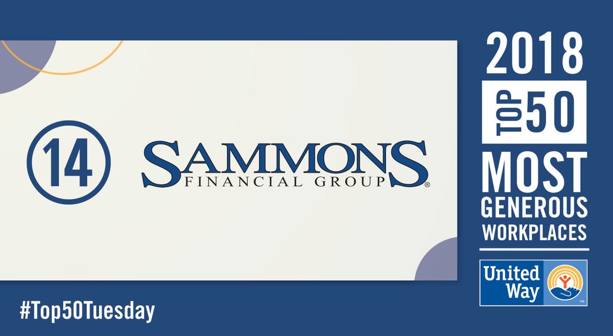 UnitedWayFargo's tweet photo. Last (but certainly not least) #Top50Tuesday of the day goes out to @SFGCompanies! They encourage their employees to get involved in the community and one of their key missions is to promote volunteerism! Thank you Sammons for all of your support! #LIVEUNITEDCassClay https://t.co/w7xLsM1TXd