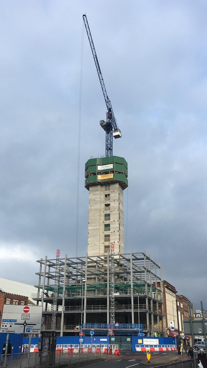 Up, up and away ........ another transformational high-rise scheme being delivered by our fantastic team of project managers at @rhomco on behalf of @CrosslaneGroup. #Portsmouth #rhomco @MaithDesign @ShearDesign2 @R_G_B_Group #Construction #StudentAccommodation #ProjectManagement