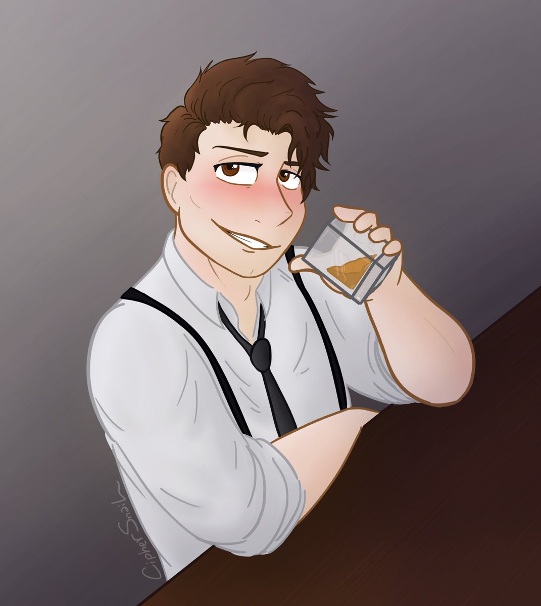 ciphersnail's tweet photo. Sultry (kinda drunk) human Connor. #reverseau #humanConnor https://t.co/pgtAhVtIlW