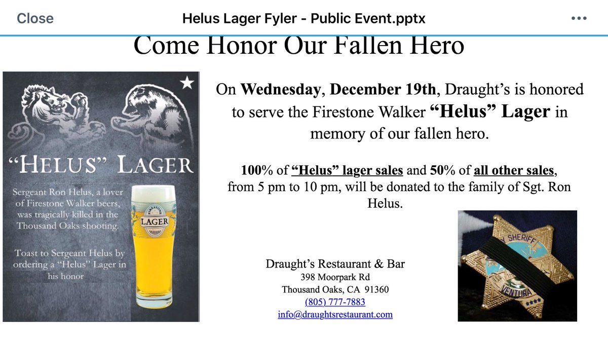 hageltim's tweet image. Another opportunity for you to have a sip of beer and toast ‘Ron as a hero, and help his family