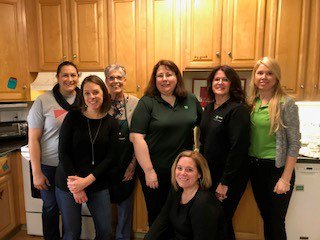 RMHCMaine's tweet photo. These early risers stopped by the House on Monday morning to make a breakfast of muffins, quiche, bacon... the works! Thank you to TD Bank in Lewiston for helping our families start the week off right. #RMHC #breakfastofchampions https://t.co/GgL7MSTdHb