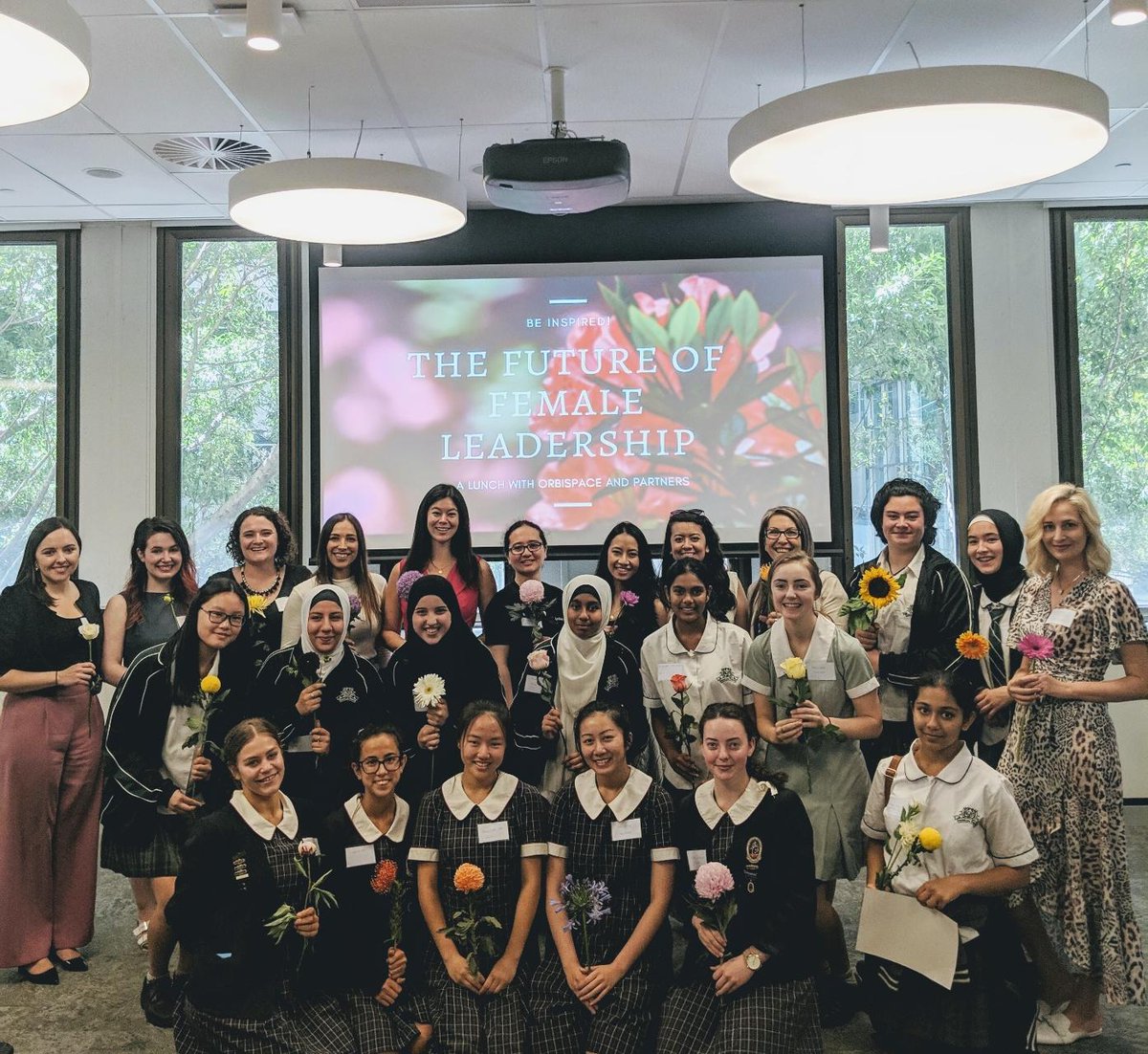 OrbispacePtyLtd's tweet photo. A pleasure to have hosted #orbispaceleadershiplunch last week! Our amazing sponsors @InnovationInq provided the opportunity for young women to sit down with female leaders working in #tech, #education and #socialimpact. Lunch was shared and crucial questions explored! #orbispace https://t.co/oo88WsDXIM