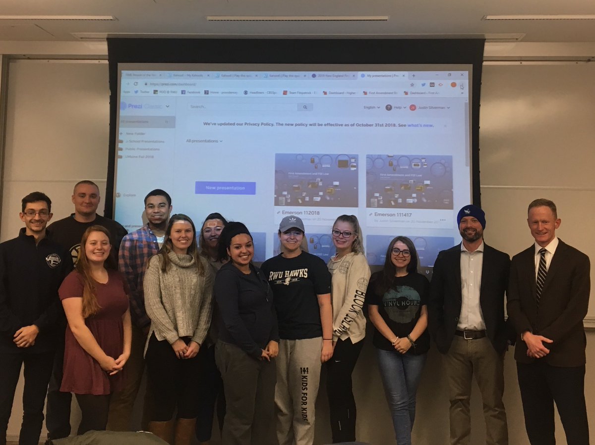 FitzProv's tweet photo. Thoroughly enjoyed guiding this crew of ⁦@RWUJour⁩ students through JOUR 370 as they wrote about everything from opioid addiction to gun violence, from the ridiculousness of Crocs footwear to the heartbreak of losing the PawSox to the Westerly life of Taylor Swift. https://t.co/ubhazBqGs0