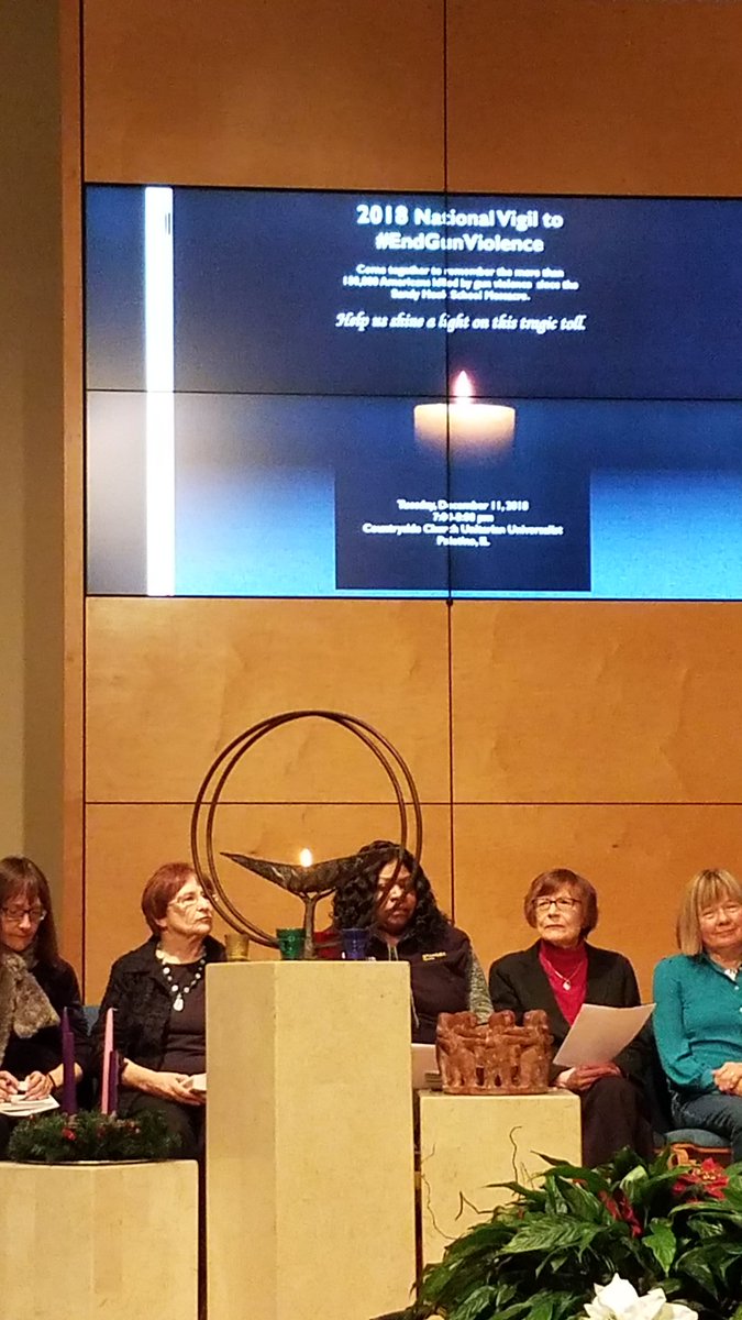 NWSOFAsara's tweet photo. Sad night @NWSOFA Sandy Hook Vigil at Countryside Church #OFAction, #not one more. https://t.co/gzxFAyTMBR
