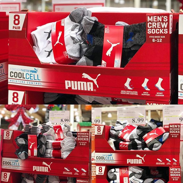 Costco Deals on X: 🧦So many #sock #deals right now! So many to choose  from! @puma women's and men's no show socks on sale $3 off now only $8.99  for 8 pairs!