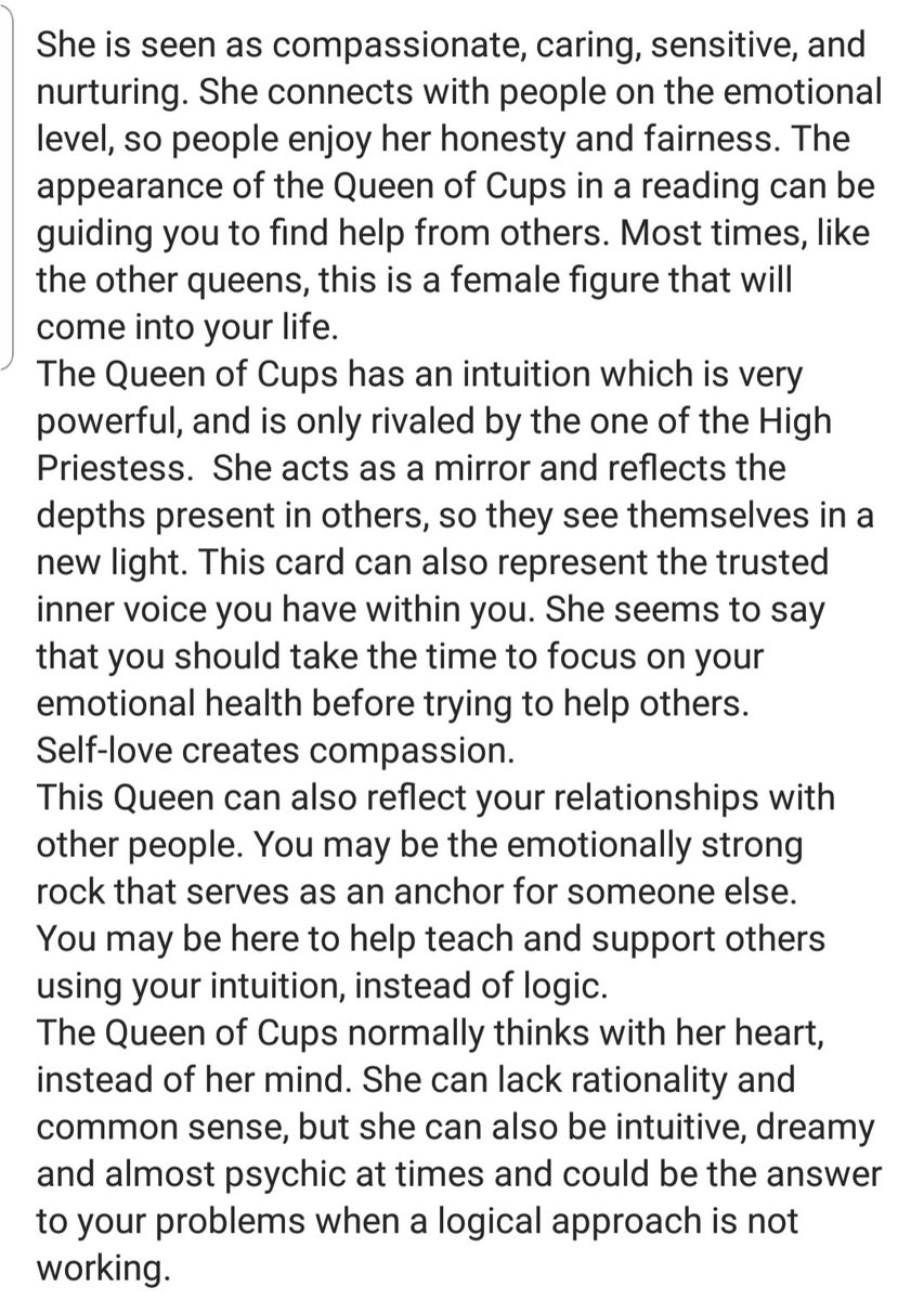 Queen of Cups!

#cardoftheday #dailytarot #queenofcups #queen #cups #minorarcana #tarot #tarotcards #toronto #canada #yoga #compassion #yoga #intuitive
#tuesday #december #strength #empathic #energy #spiritualprotection #crystals #green #tourmaline #crystaladdict @EnergyShards