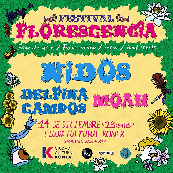 ElvisAttack's tweet photo. ¡Este viernes cerramos el año con todo en el #FestivalFlorescencia!
@nidosband , @_delfinacampos_ y @moah en @CCKonex https://t.co/ijqzqYWCtY