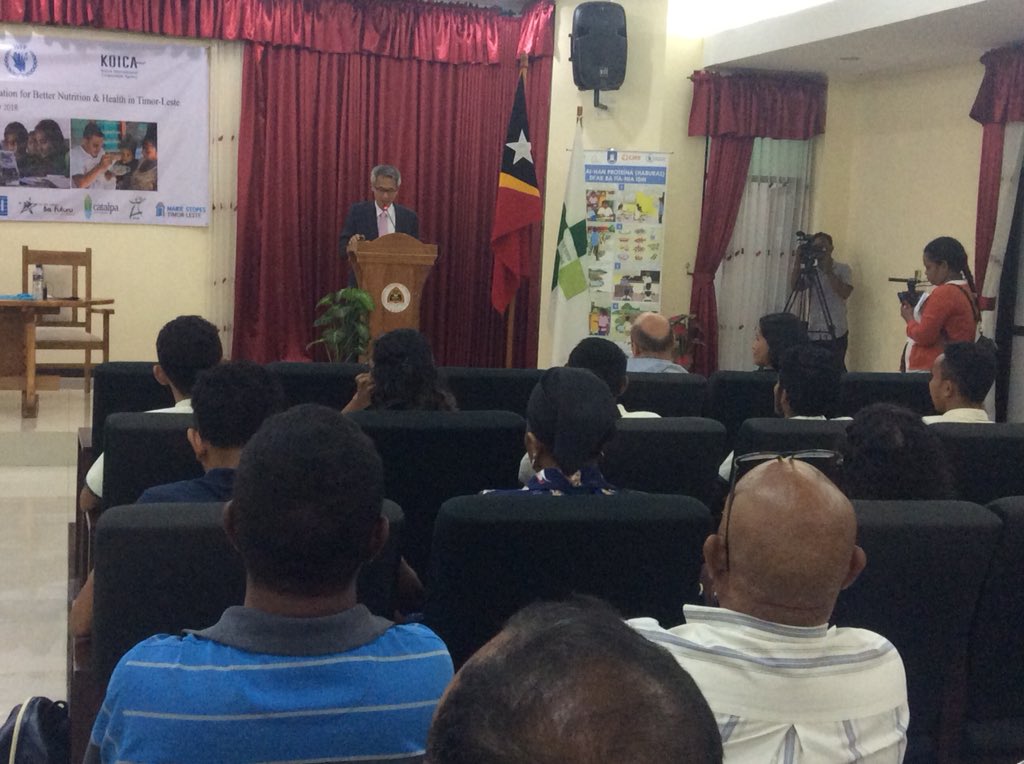 Inaciod86266931's tweet photo. #WFP Timor-Leste jointly w/ @MdSTimorLeste and w/ financial support from @KOICA organising 2 days symposium of SBCC in Dili. #nutritionmatters #zerohunger https://t.co/dCf3dnUIII