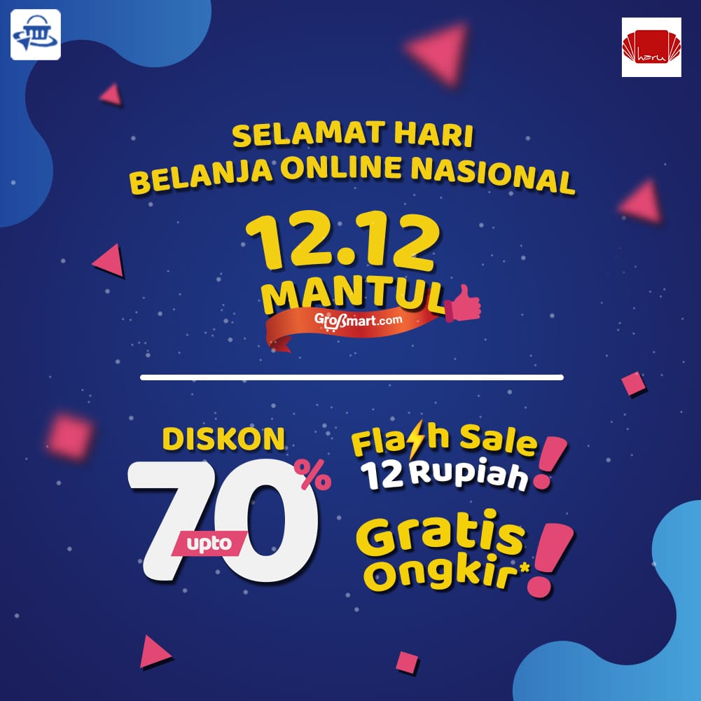 penerbitharu's tweet image. Yay! Akhirnya promo 12.12 sudah di buka di @grobmart *disc up to 70% buku-buku Penerbit Haru Grup. segera serbu ya... Karena hanya hari ini saja loh :)
.
.
.
#penerbitharu #penerbitspring #penerbitinari #grobmart #Harbolnas2018