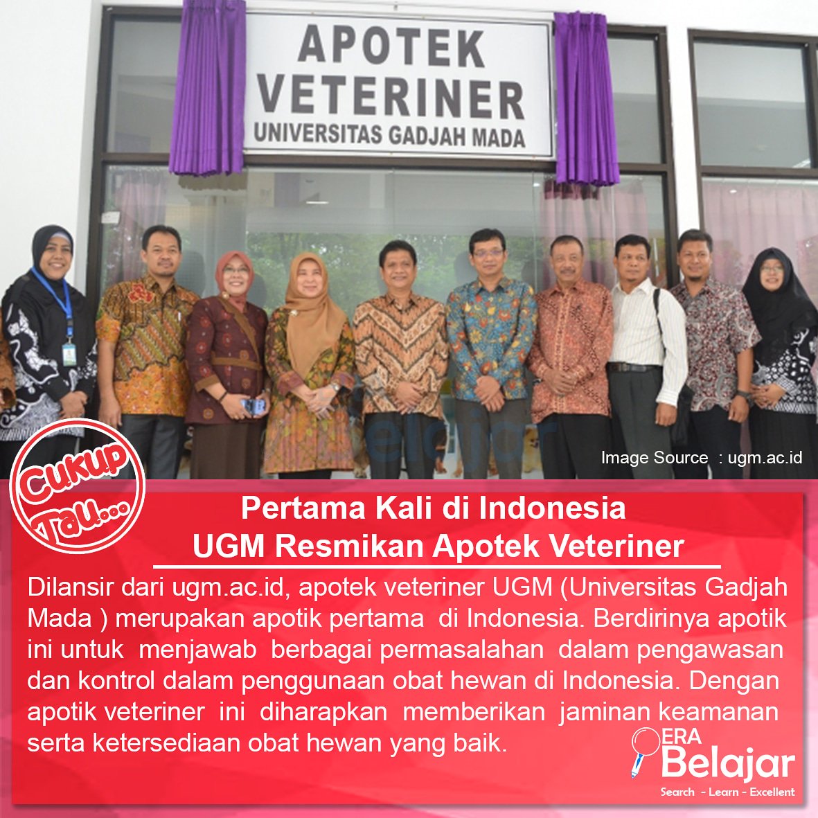 EraBelajar's tweet photo. Apotek Veteriner Pertama Di Indonesia

#Cukuptau #UGM #UniversitasGadjahMada #veteriner #apotek #Kedokteran  #Animal #pets #Medical #pharmacy #info #share #viral #thread #kursus #bimbel #SD #SMP #SMA #lesprivat #Erabelajar https://t.co/IWSBDnbGwO