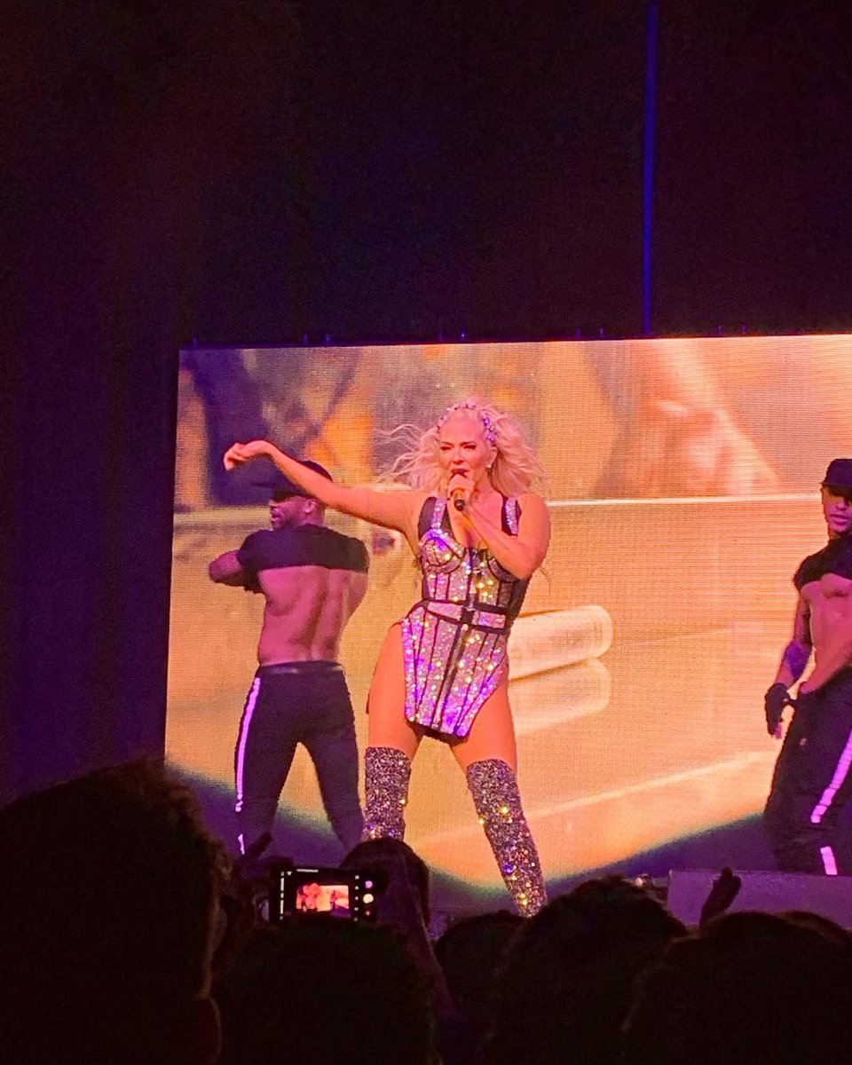 christyodoule's tweet photo. Three weeks postpartum and I just had my first “mom’s night out” seeing Erika Jayne perform live in ATL! Thanks for the fab show @erikajayne! #prettymesstour https://t.co/fyJF6kVedu