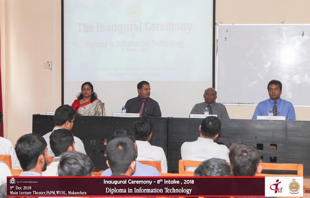 ICTCmkd's tweet photo. Inauguration of the 8th Intake of Diploma in Information Technology program 2018. 
09th Dec 2018 @ICTCmkd
see the photo gallery https://t.co/k685hXozqW https://t.co/Ef3Ri6VCGk