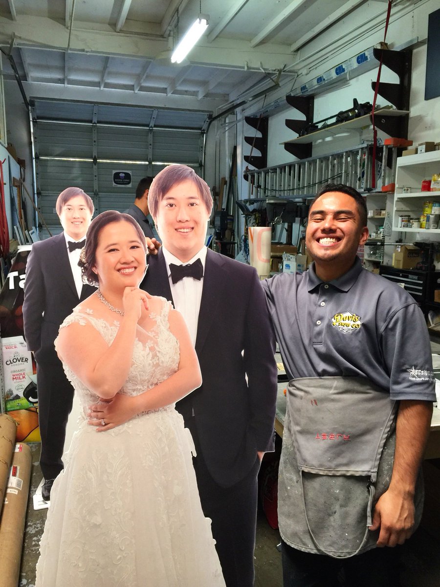 davissignco's tweet photo. Congrats to Mr. &amp; Mrs. So and So.. 😂 Cardboard Cut Out nope.. Gatorfoam Cut Out yessssir ! #cutout #eventgraphics #wedding #selfstanding #cnc #standee #lifesizeprints #friendship #married #popyourquestion #weloveprint #photographic #photo #pose  #supportlocal https://t.co/eR1GpVCIX9