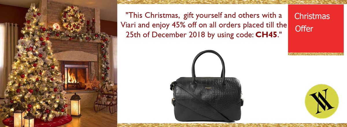 viariworld's tweet photo. "This #Christmas, #gift yourself and others with a #Viari and enjoy 45% off on all orders placed till the 25th of December 2018 by using code: CH45  ." #genuine #leather #handcrafted  #bags #wallets #belt . https://t.co/72fVIBy67H https://t.co/eHfHoQfydH