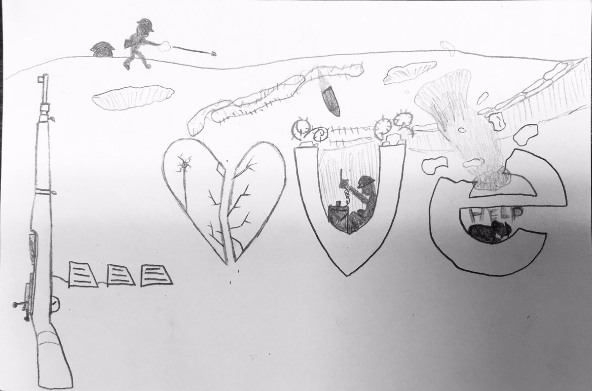 amyburvall's tweet image. Permission, pens, and an index card. #intentionthebook #IntentionOneWord ... reflection on #WWI #poetry unit #armistace100