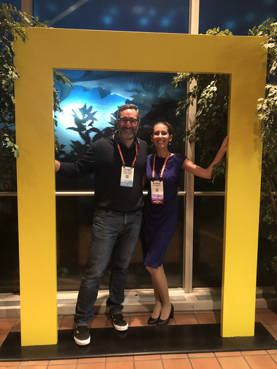 CorCima's tweet image. Glad to be back at @NatGeo HQ in #WashingtonDC with @LMU_Volc new colleague and friend @AriannaSoldati for the @NatGeoExplorers #lightning talks. #AGU2018. #volcanoesrock #vivalitalia @voltaic_eu