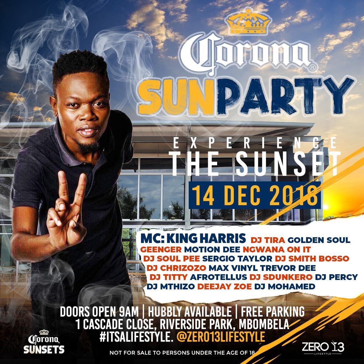 TheOnlyKhazana's tweet photo. ⚡��⚡️⚡️ This Friday let’s meet @zero13lifestyle for the #CoronaSunsetParty #SunParty #ExperienceTheSunset #McDuties 🎤 Zoneeeeeeee ⚡️⚡️⚡️ https://t.co/CPmwwTREJi
