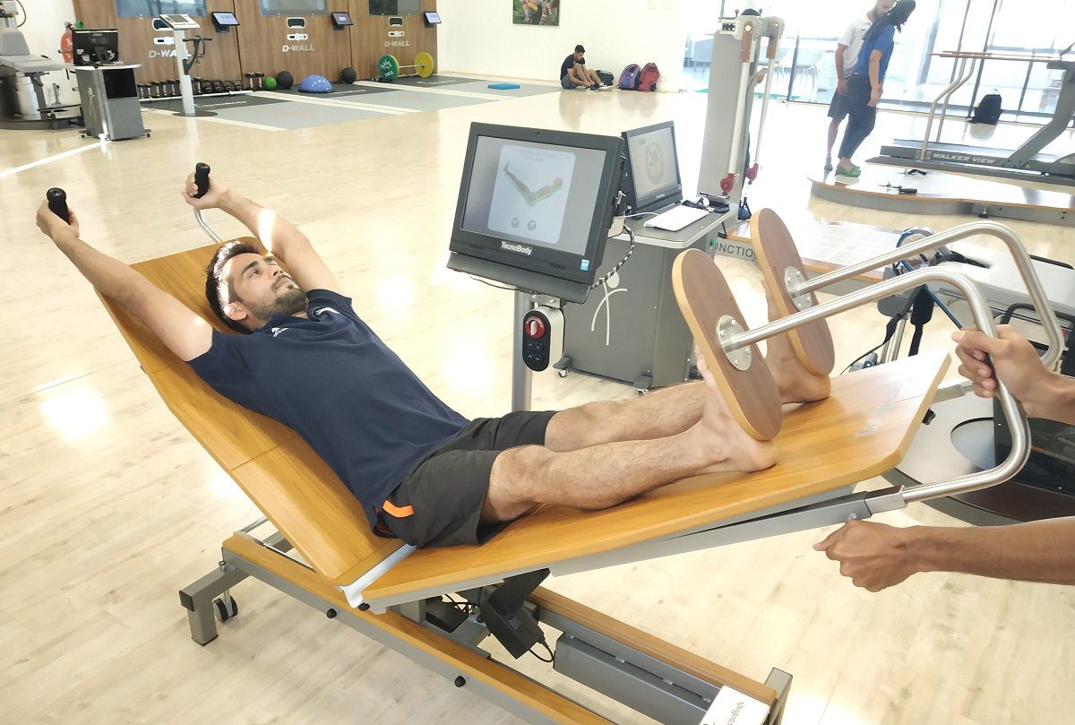abtpindia's tweet photo. As part of CWG National Camp, Indian Boxers #AmitPhangal, #EtashKhan, #GauravSolanki & #MDHussamuddin visited #ABTP #Bangalore. #TecnoBody machines - #WalkerView, #HipProkin & #FunctionalLine evaluated static trunk & dynamic stability, functional movement, gait & running analysis https://t.co/AyM7NCyJcR