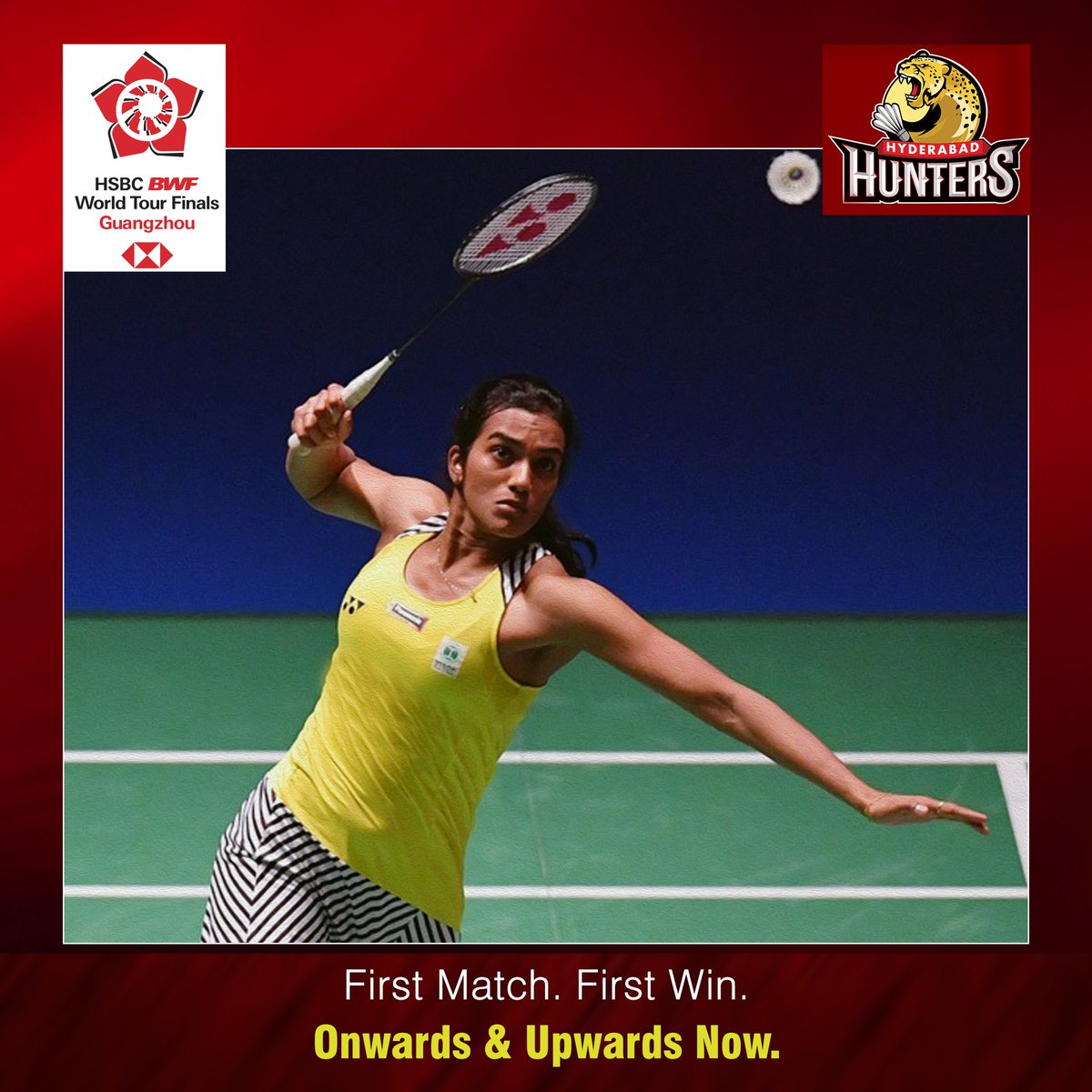 HyderabadHunters (@Hyd_Hunters) on Twitter photo 2018-12-12 08:57:53 The #Hunters skipper @Pvsindhu1 makes a clinical start to the #BWFWorldTourFinals2018 with a 24-22 21-15 victory over Akane Yamaguchi of Japan. Tougher battles ahead but this was just the perfect start! #BWFWorldTourFinals #Guangzhou #HuntersArmy #HyderabadHunters The #Hunters skipper @Pvsindhu1 makes a clinical start to the #BWFWorldTourFinals2018 with a 24-22 21-15 victory over Akane Yamaguchi of Japan. Tougher battles ahead but this was just the perfect start! #BWFWorldTourFinals #Guangzhou #HuntersArmy #HyderabadHunters