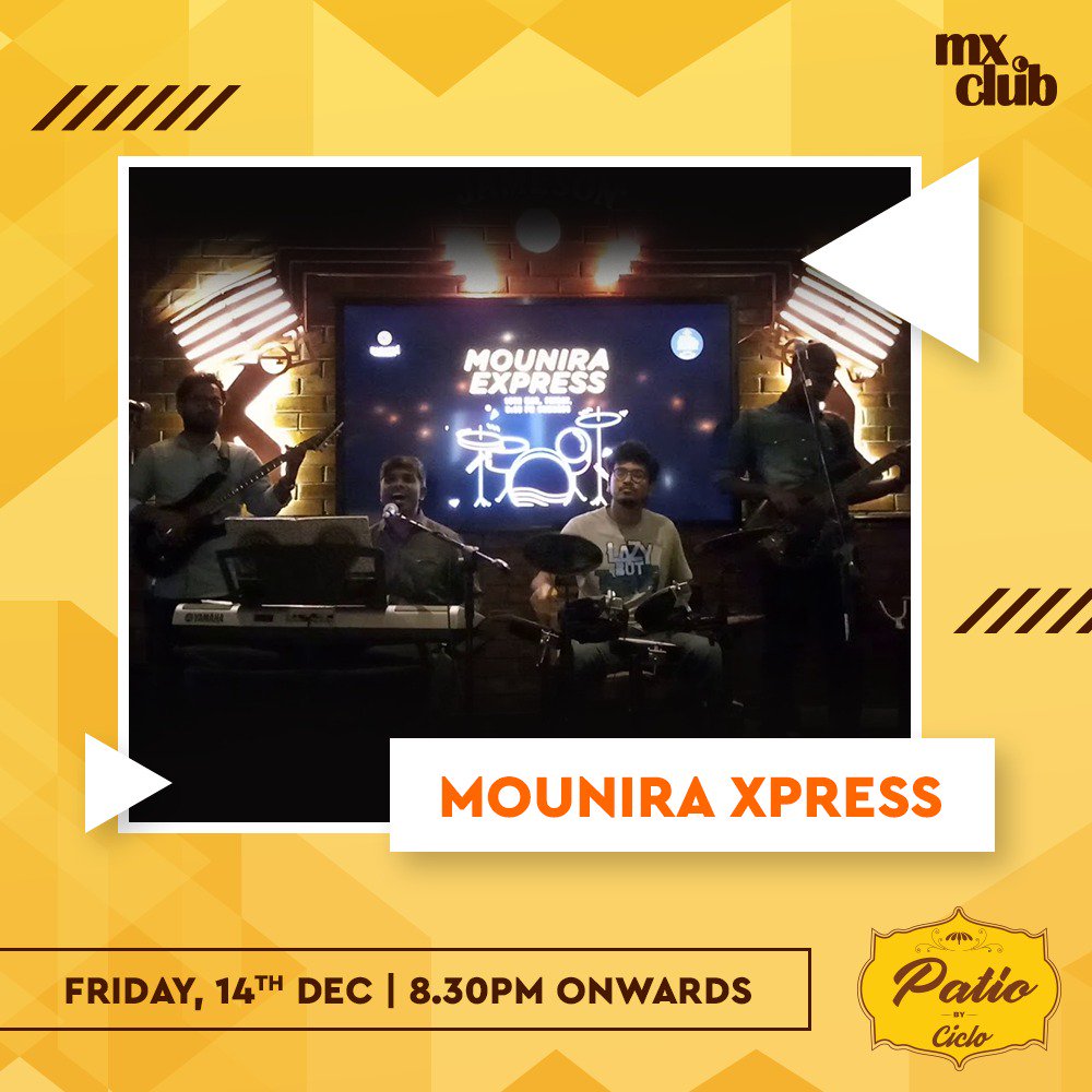 ciclocafe's tweet photo. 'Tis the season for warm greetings and great tidings; the season for rums &amp; coke and bottles of wine; the season for the city's most #pocketfriendly drinks at the chillest joint. #Unlimiteddrinks @ Rs. 799 only at #Patio.

#CicloCafe #LiveMusic #WeeklyLineup #Offers #Hyderabad https://t.co/m9XBm9CeF2