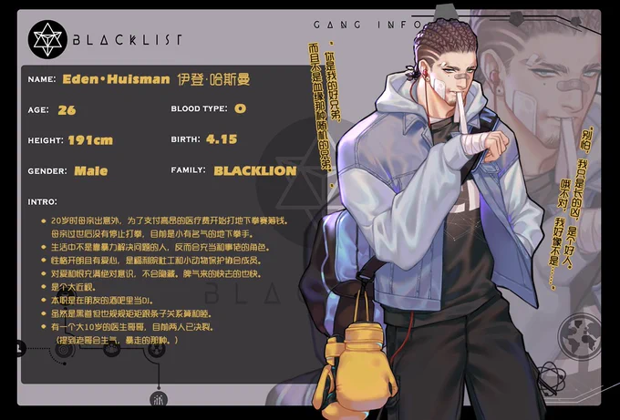 八月底开始玩企划,这边陆续发一些企划的原创图吧。这个是最近的黑帮企blacklist。
#oc #originalcharacter 